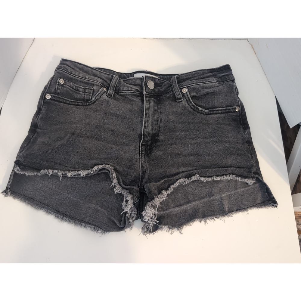 JBD JUST BLACK DENIM Womens Black Cutoff Frayed Hem Shorts Size Medium‎